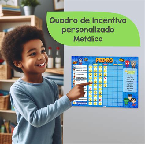 Quadro De Incentivo Regras E Deveres Personalizado MetÁlico Para