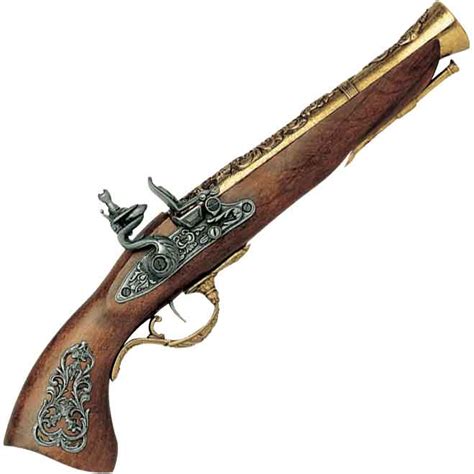 Austrian Flintlock Blunderbuss Pistol Brass