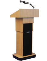 Podiums With Speakers And Microphones Wired Wireless Audio