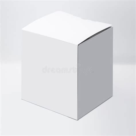 Package Sample Blank White Carton Box Mockup Stock Image Image Of