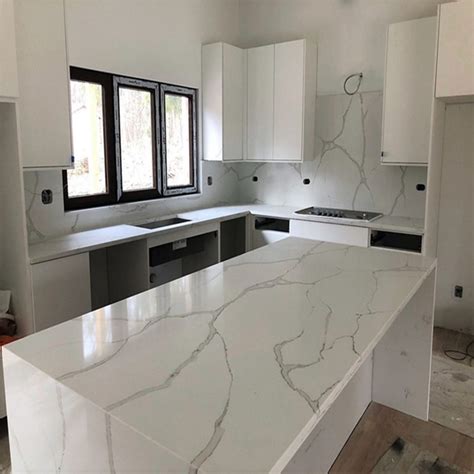 China Bianco White Calacatta Quartz Countertops Price Manufacturers