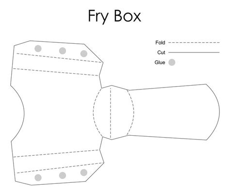 10 Best French Fry Box Template Printable - printablee.com Box ...