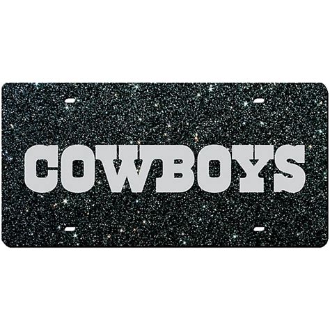 Dallas Cowboys Black Glitter License Plate | Automotive | Accessories | Cowboys Catalog | Dallas ...