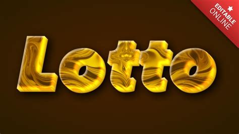 Lotto Efecto Dorado En 3D Generador De Efectos De Texto