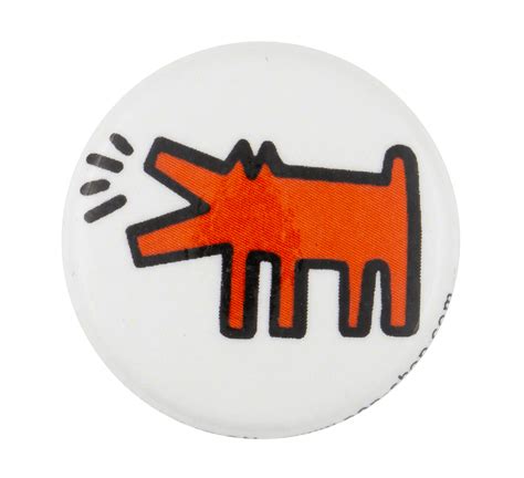 Keith Haring Barking Dog | Busy Beaver Button Museum