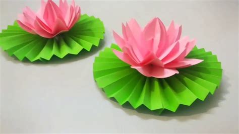 Lotus Flower Craft Easy Paper Lotus Flower Making Origami Youtube