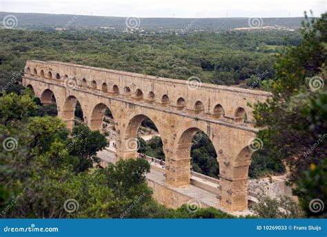 Pont du Gard aqueduct stock image. Image of historic - 10269033