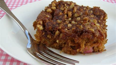 Rhubarb Sour Cream Coffee Cake Recipe