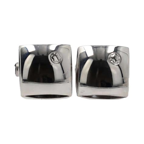 Montblanc Sterling Silver Square Cufflinks Luxity