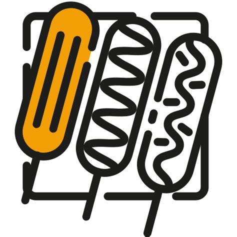 Corndog Iconos Gratis De Comida Y Restaurante