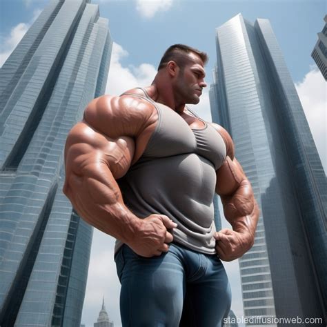 giant bodybuilders hugging skyscraper Prompts | Stable Diffusion Online