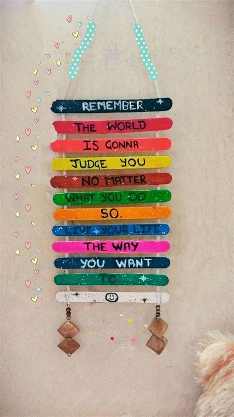 Ice Cream Stick Wall Hanging Craft Stick Crafts Stick Wall Art Ice