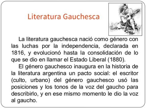 Literatura Gauchesca Resumen Corto Y Completo