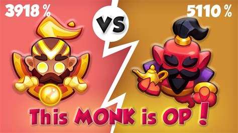 This Monk Is Op Monk Vs Genie Pvp Rush Royale Youtube