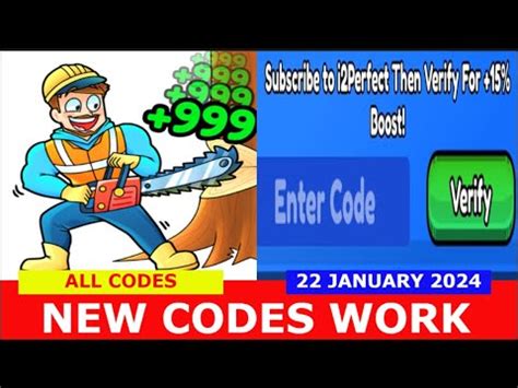 NEW UPDATE CODES Lumberjack Simulator ROBLOX ALL CODES JANUARY 22