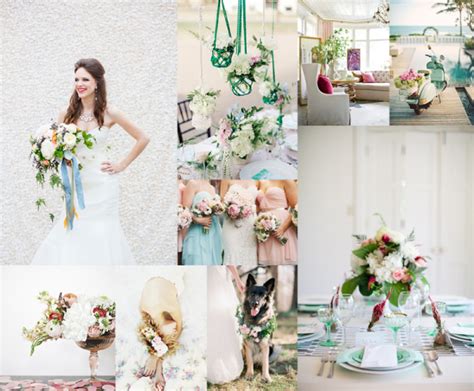 Fresh Summery Purple Green Wedding Colors