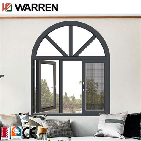 Aluminium Hurricane American German Standard Arched Casement Windows