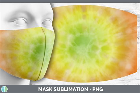 Yellow Tie Dye Mask Sublimation Bundle Face Mask Designs By Enliven