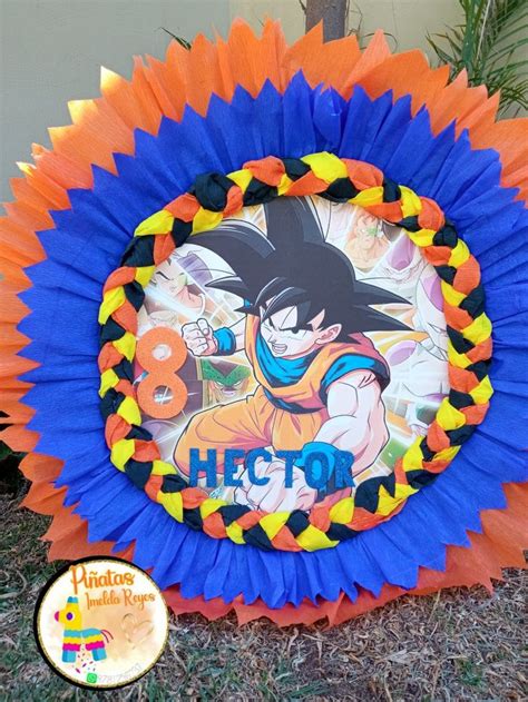 Piñata temática Goku en 2023 Piñata de goku Piñata Piñatas redondas