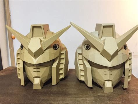 Japanese Artist Tomowo Turns Cardboard Into Incredible Gundam Masks