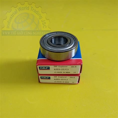 Vòng bi bạc đạn 52mm Skf 6205 2RSH nắp nhựa Mã đặt hàng 48646