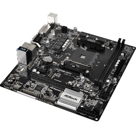 ASRock A320M HDV Moderkort AMD A320 AMD AM4 Socket DDR4 RAM