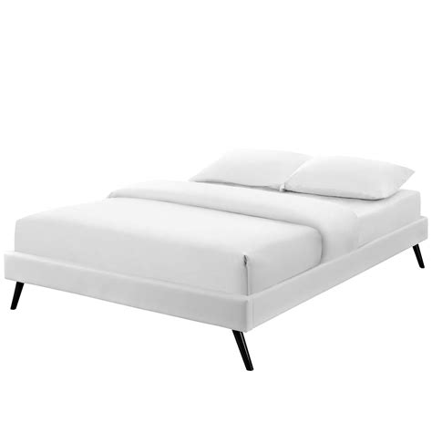 Mod Uptown Contemporary/Modern Wood Platform Bed, King, White - Walmart.com