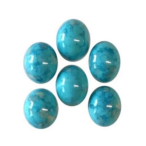 Sky Blue Oval Calibrated Cabochon Opal Stone Gm Carat Carats At