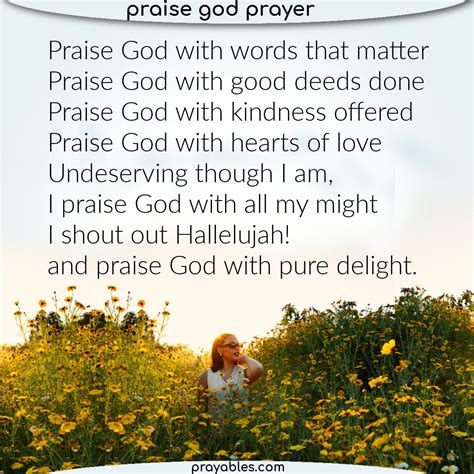 Prayer: Praise God With... - Prayables