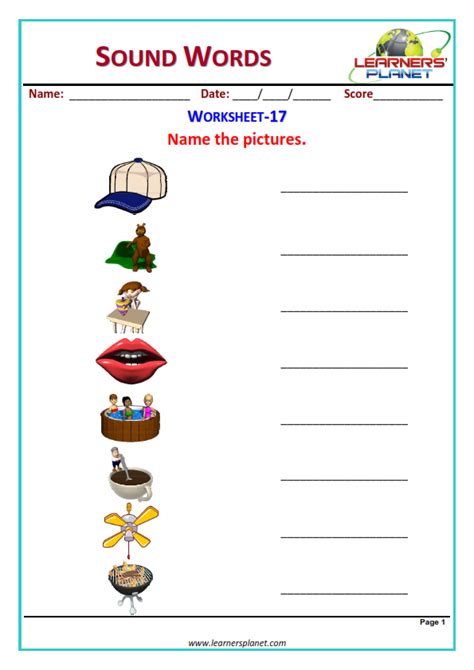 Matching Sounds To Picture Worksheets And Teaching