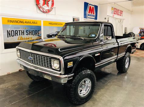 1971 Chevrolet Pickup K10 SHORTBED ARIZONA 4X4 JET BLACK 350 350 VIDEO