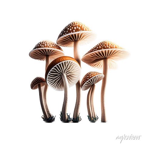 Psilocybin Mushroom Illustration Transparent Background Png Posters