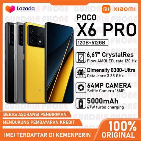 Xiaomi POCO X6 Pro 5G 12GB 512GB Garansi Resmi Lazada Indonesia