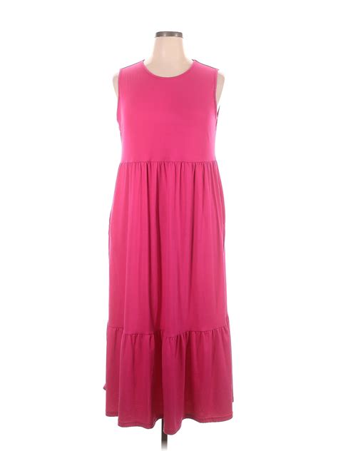 Anrabess Solid Pink Casual Dress Size Xl 65 Off Thredup