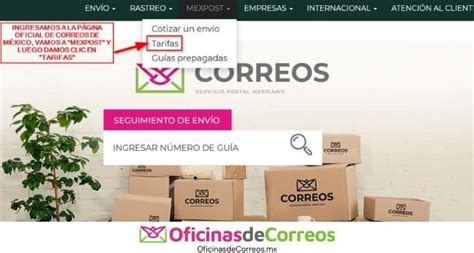 Tarifas de Correos de México Local e Internacional 2025