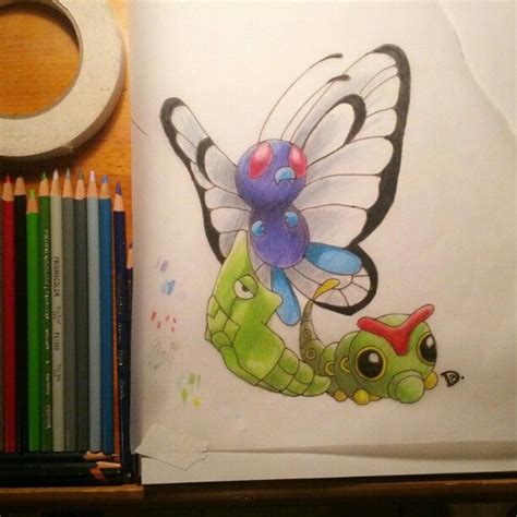 Butterfree Metapod And Caterpie Pokémon Drawing Pokemon