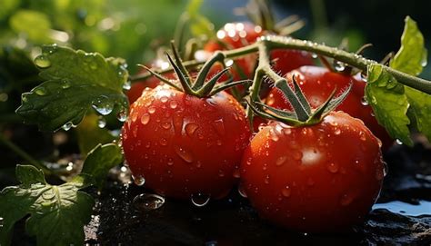 Premium Ai Image Freshness Of Organic Tomato A Healthy Vegetarian