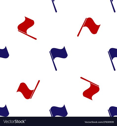 Blue and red flag icon isolated seamless pattern Vector Image