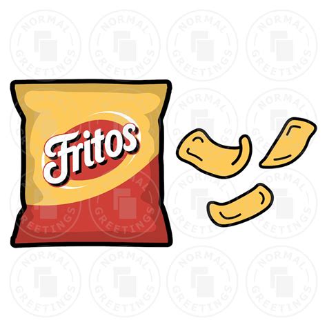 Bag of Fritos Chips Logo Corn Bag of Chips Clip Art Cartoon ...