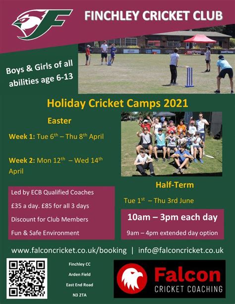 Half Term Cricket Camps 2021 Book Now