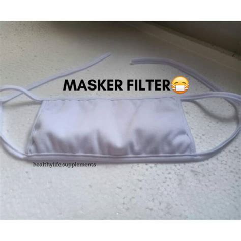 Jual Masker Kain Putih Polos 4 Lapis Bisa Diisi Tissue Shopee Indonesia