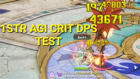 DPS TEST AGI CRIT LORD KNIGHT RAGNAROK ORIGIN GLOBAL YouTube