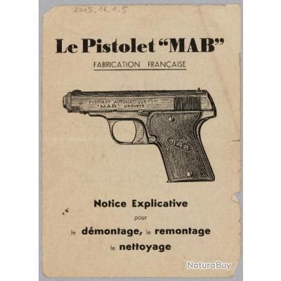 8 pages sur le pistolet MAB démontage remontage VENDU PAR