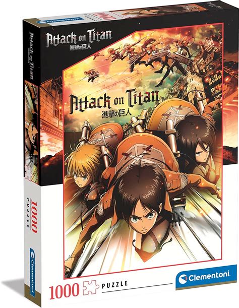 Clementoni Attack On Titan Titan 1000 Pezzi Adulti Puzzle Anime Made In Italy Multicolore