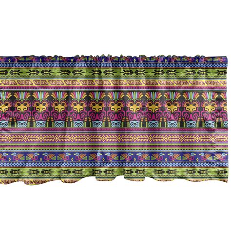 Prehistoric Window Valance Pack Of 2 Aztec Culture Pattern Borders