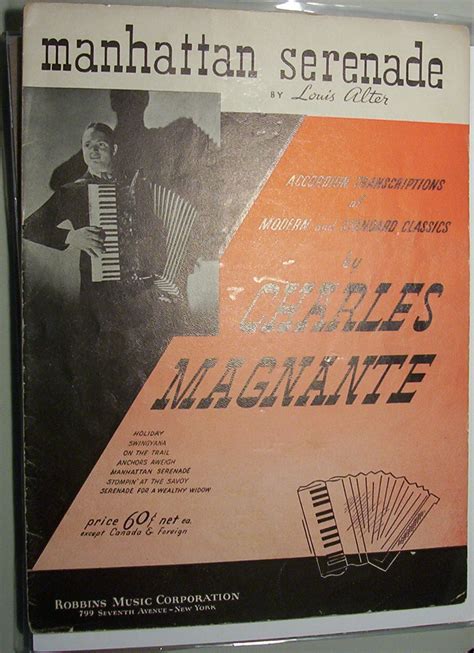 Sheet Music For 1935 Manhattan Serenade