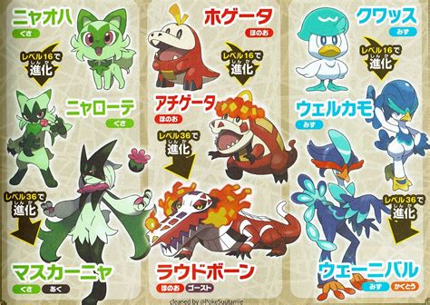 Artes en HD de las evoluciones de los Pokémon iniciales de Pokémon