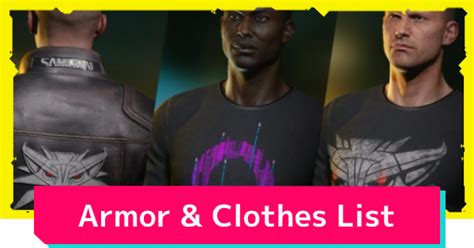 Cyberpunk 2077 | All Clothing & Armor List - GameWith