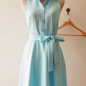 DOWNTOWN Baby Blue Shirt Dress Summer Dress Blue - Etsy