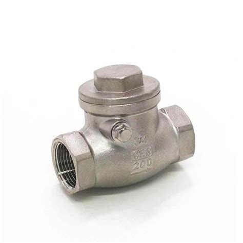 Stainless Steel 201 304 316 Swing Check Valve Internal Thread One Way Threaded Valve Stop